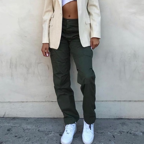 Olive Green Cargo Pants